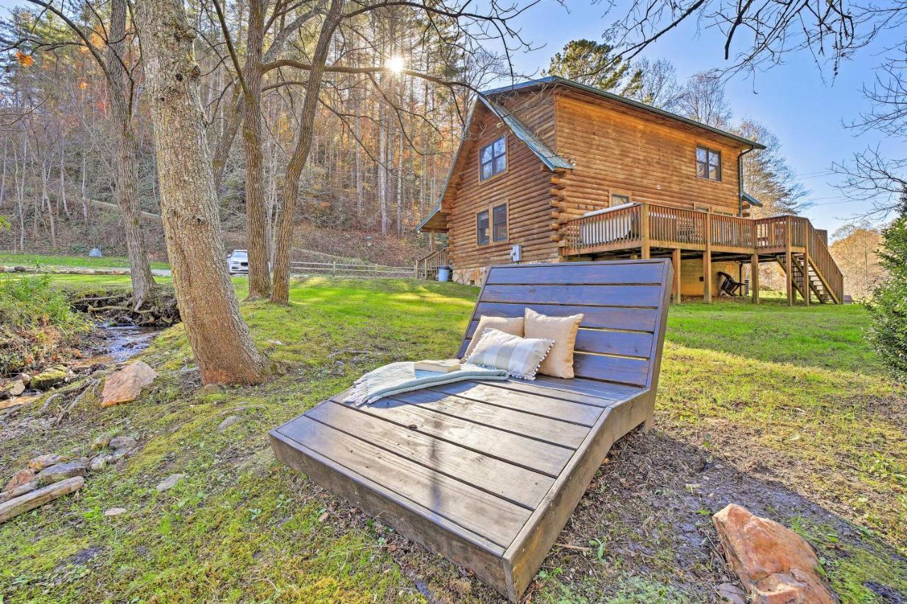 فيلا Creekside Bryson City Cabin With Private Hot Tub المظهر الخارجي الصورة